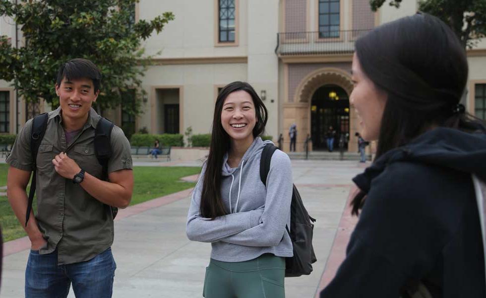 two students on a guided tour